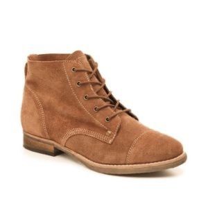 Diba Eli Womens Ankle Boots brown Leather Cap Toe Lace Up Combat Bootie 8.5